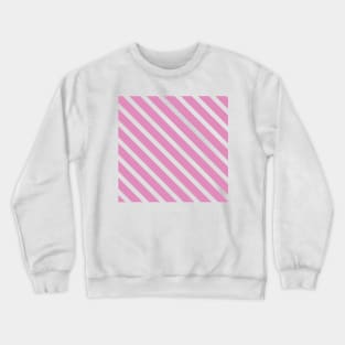 Pink Stripes Pattern Crewneck Sweatshirt